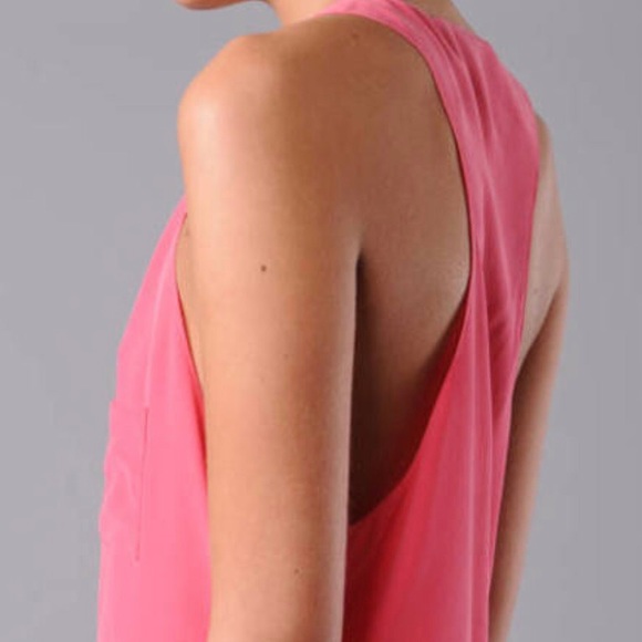 ALEXANDER WANG RACERBACK SILK POCKET TANK TOP - Picture 6 of 6